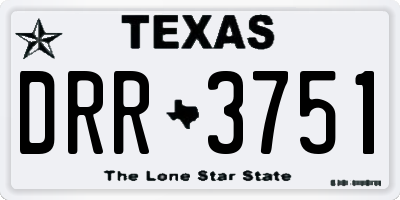 TX license plate DRR3751