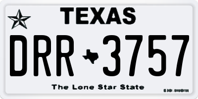 TX license plate DRR3757