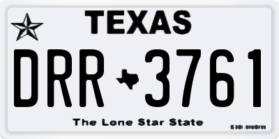 TX license plate DRR3761