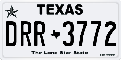 TX license plate DRR3772