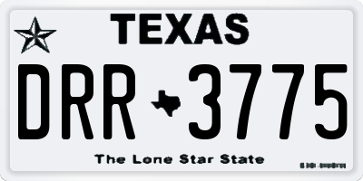 TX license plate DRR3775