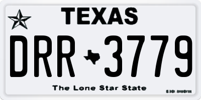 TX license plate DRR3779