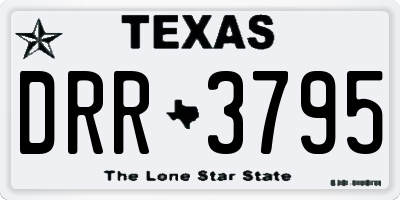 TX license plate DRR3795