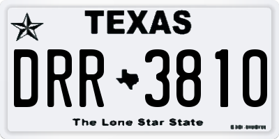 TX license plate DRR3810