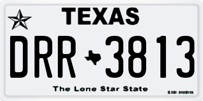 TX license plate DRR3813