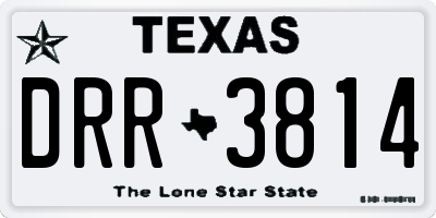 TX license plate DRR3814