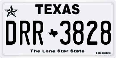 TX license plate DRR3828