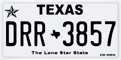 TX license plate DRR3857