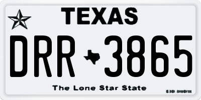 TX license plate DRR3865