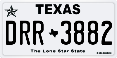 TX license plate DRR3882