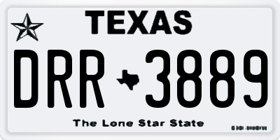 TX license plate DRR3889