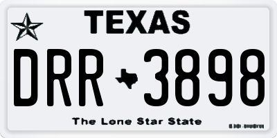 TX license plate DRR3898