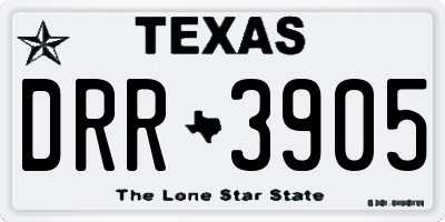 TX license plate DRR3905