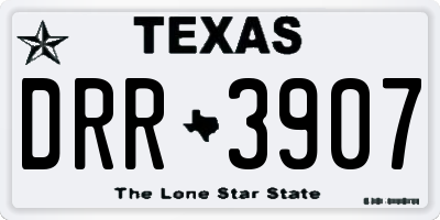 TX license plate DRR3907
