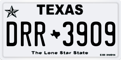 TX license plate DRR3909