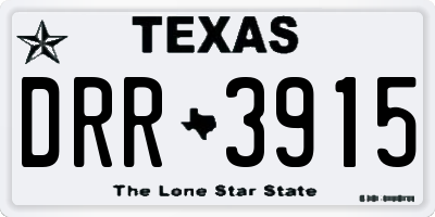 TX license plate DRR3915