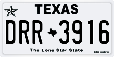 TX license plate DRR3916