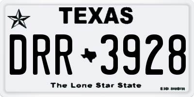 TX license plate DRR3928