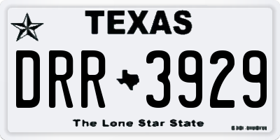 TX license plate DRR3929