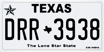 TX license plate DRR3938