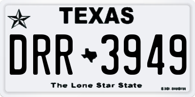TX license plate DRR3949