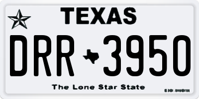 TX license plate DRR3950