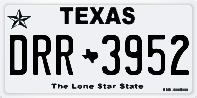 TX license plate DRR3952