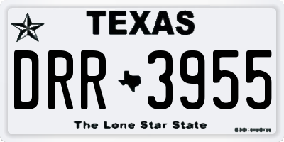 TX license plate DRR3955
