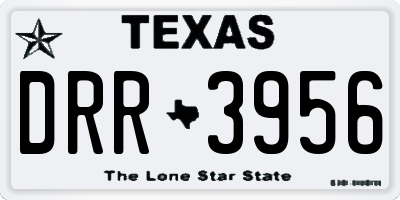 TX license plate DRR3956