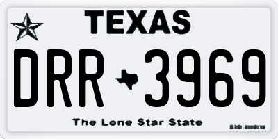 TX license plate DRR3969