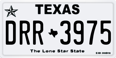 TX license plate DRR3975