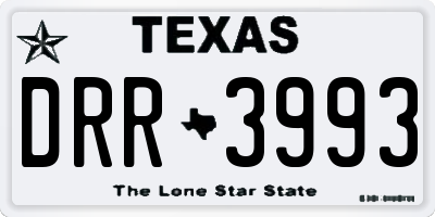 TX license plate DRR3993
