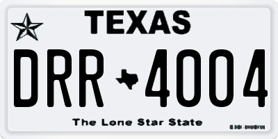 TX license plate DRR4004