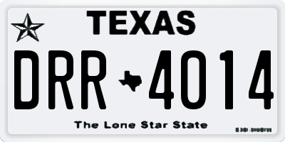 TX license plate DRR4014