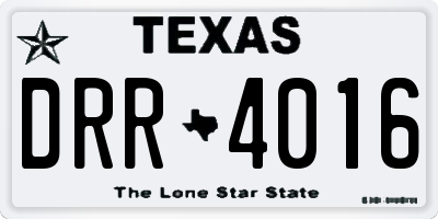 TX license plate DRR4016