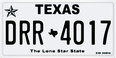 TX license plate DRR4017
