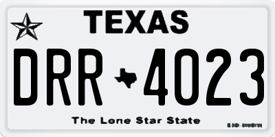TX license plate DRR4023