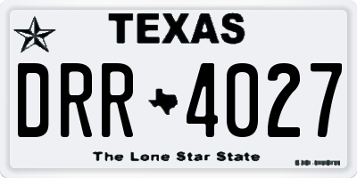 TX license plate DRR4027
