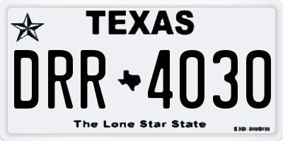 TX license plate DRR4030