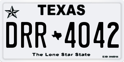 TX license plate DRR4042