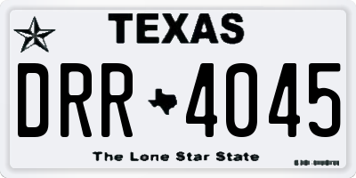 TX license plate DRR4045