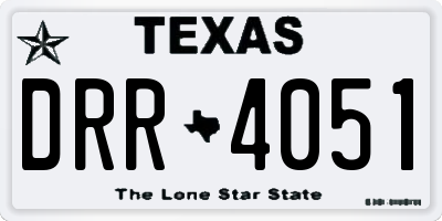 TX license plate DRR4051