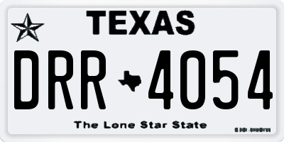 TX license plate DRR4054