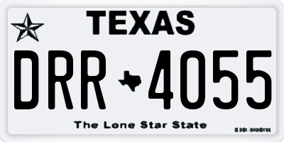 TX license plate DRR4055