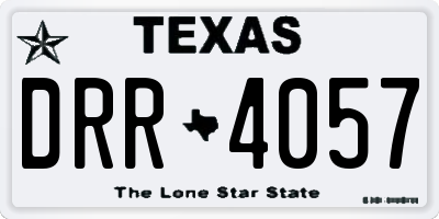 TX license plate DRR4057