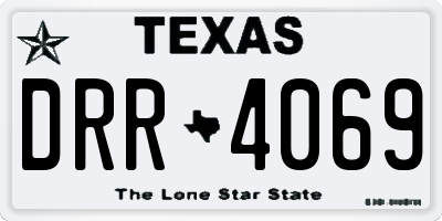 TX license plate DRR4069
