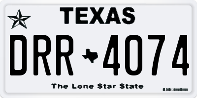 TX license plate DRR4074