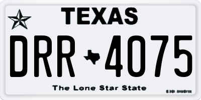 TX license plate DRR4075