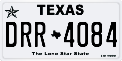 TX license plate DRR4084
