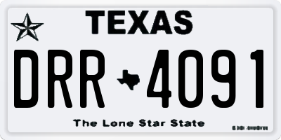 TX license plate DRR4091